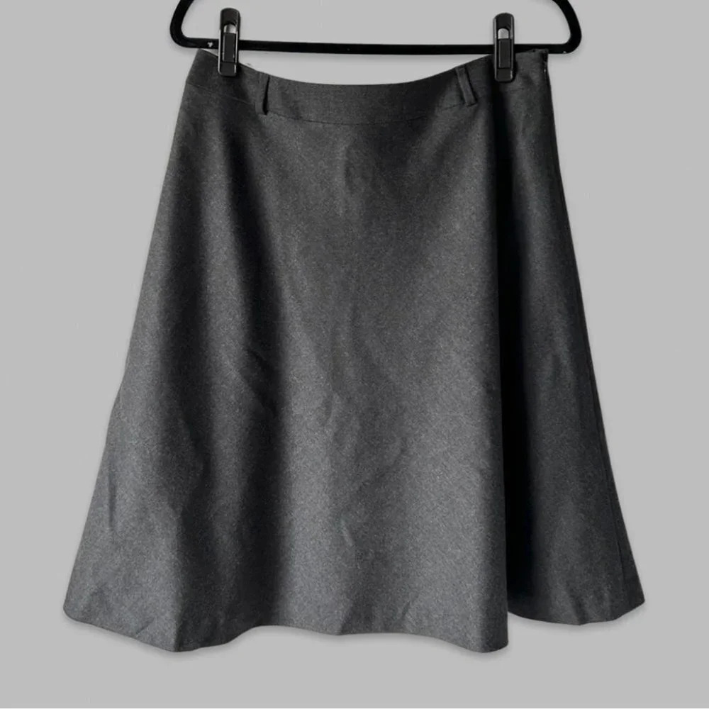 Talbots Stretch Wool Flared Skater Midi Skirt